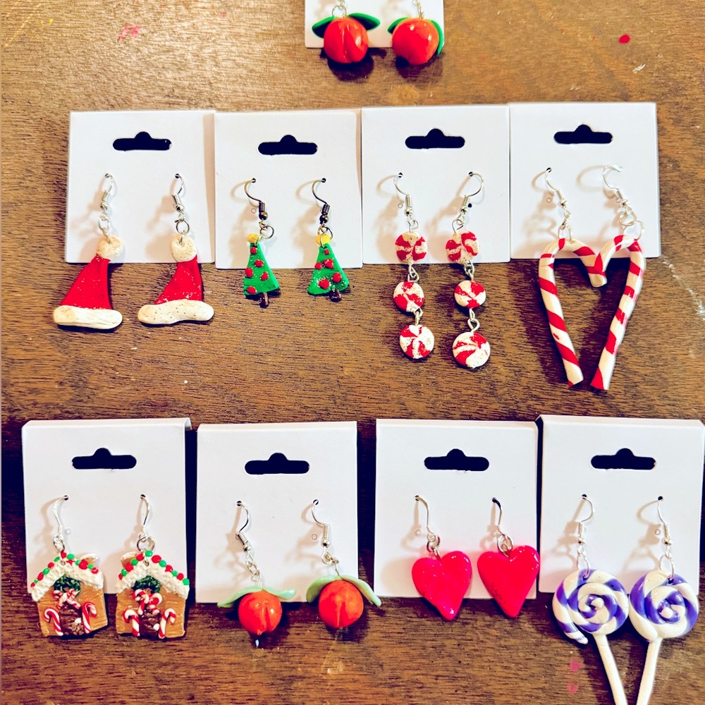 Handmade Polymer Clay Earrings - $15 each